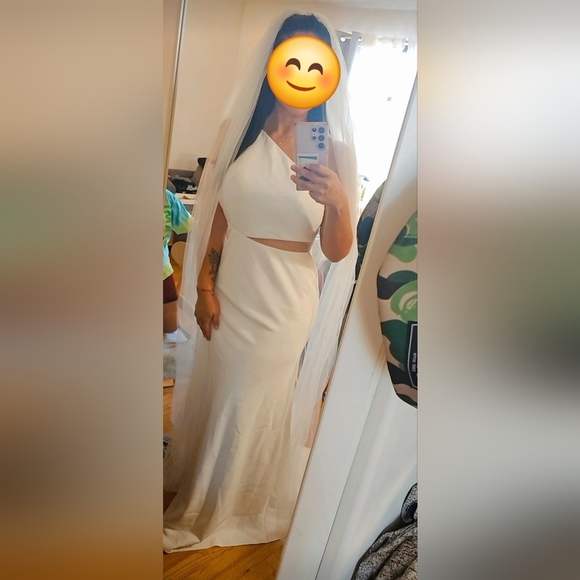 Jenny Yoo Elegant One-Shoulder White Gown - Picture 3 of 5